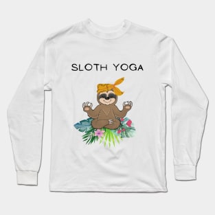 Sloth yoga Long Sleeve T-Shirt